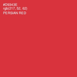 #D9343E - Persian Red Color Image